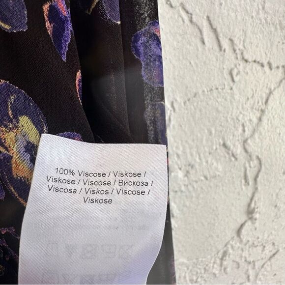 GANNI Shirt Top Women Size 36/4 Floral Button Down Long Sleeve Boho Office - Picture 5 of 6